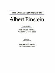 Front cover of The Collected Papers of Albert Einstein, Volume 2: The Swiss Years by Albert Einstein