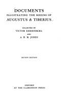 Cover of Documents illustrating the reigns of Augustus & Tiberius by Ehrenberg, Victor