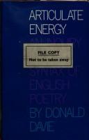Cover of Articulate energy by Davie, Donald.