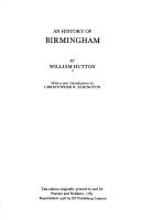 Front cover of An history of Birmingham by Hutton, William