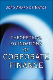Front cover of Theoretical Foundations of Corporate Finance by Joao Amaro de Matos