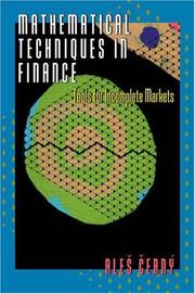 Cover of Mathematical techniques in finance by Aleš Černý
