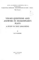 Front cover of Yes-no questions and answers in Shakespeare's plays by Kay Wikberg