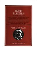 Cover of Irish elegies by Padraic Colum