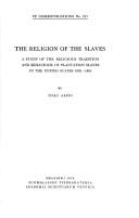 Front cover of The religion of the slaves by Olli Alho
