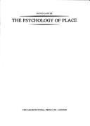 Cover of The psychology of place by David V. Canter