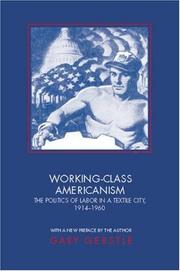 Cover of Working-class Americanism by Gary Gerstle