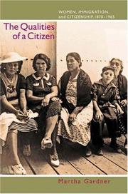 Front cover of The qualities of a citizen by Martha Gardner