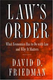 Cover of Law's Order by David D. Friedman