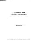 Cover of Fernando Sor by Brian Jeffery