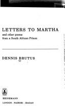 Front cover of Letters to Martha by Dennis Brutus