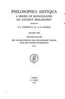 Front cover of Die Weltentstehung des Platonischen Timaios nach den antiken Interpreten by Matthias Baltes
