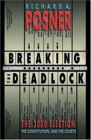 Cover of Breaking the Deadlock by Richard A. Posner