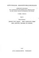 Front cover of Drei Gedichte über den Apostel Thomas in Indien by Jacob of Serug