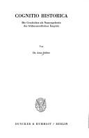 Cover of Cognitio historica by Arno Seifert