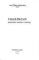 Front cover of Valle-Inclán by José Pérez Fernández