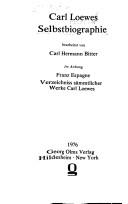 Cover of Selbstbiographie by Carl Loewe