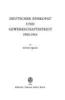 Front cover of Deutscher Episkopat und Gewerkschaftsstreit by Rudolf Brack