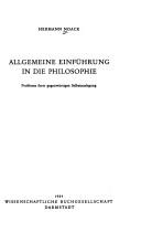 Front cover of Allgemeine Einführung in die Philosophie by Hermann Noack