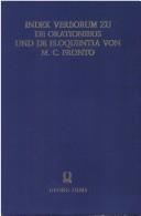 Front cover of Index verborum mit statistischen Aufstellungen zu De Eloquentia und De Orationibus von M. C. Fronto by Francesca Garrone