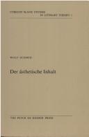Cover of Der ästhetische Inhalt by Wolf Schmid