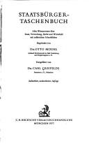 Front cover of Staatsbürger-Taschenbuch by Carl Creifelds