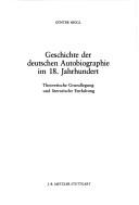 Cover of Geschichte der deutschen Autobiographie im 18. Jahrhundert by Günter Niggl