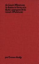 Front cover of Le Court d'Amours by Mahieu le Poirier.