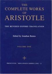Front cover of The complete works of Aristotle by Aristotle
