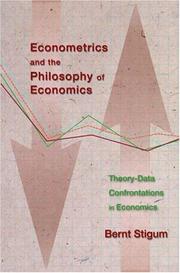 Front cover of Econometrics and the Philosophy of Economics by Bernt P. Stigum