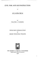 Cover of Civil war and reconstruction in Alabama by Walter Lynwood Fleming