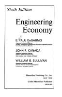 Cover of Engineering economy by E. Paul DeGarmo