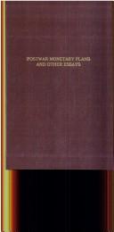 Front cover of Postwar monetary plans, and other essays by John Henry Williams