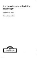 Front cover of An introduction to Buddhist psychology by M. W. Padmasiri De Silva