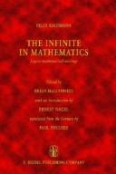 Front cover of The infinite in mathematics by Felix Kaufmann