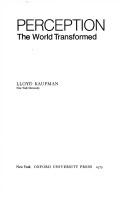 Cover of Perception by Lloyd Kaufman