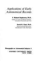 Front cover of Applications of early astronomical records by F. Richard Stephenson