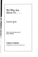 Cover of We Who Are About To... by Joanna Russ
