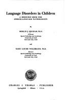 Cover of Language disorders in children by Merlin J. Mecham