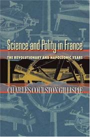 Cover of Science and polity in France by Charles Coulston Gillispie