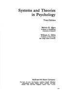 Cover of Systems and theories in psychology by Melvin Herman Marx