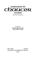 Front cover of Companion to Chaucer studies by Beryl Rowland