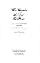 Cover of The reader, the text, the poem by Louise M. Rosenblatt