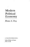 Front cover of Modern political economy by Bruno S. Frey