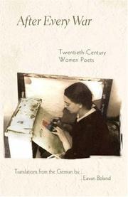 Cover of After every war by Eavan Boland