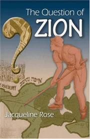 Cover of The question of Zion by Jacqueline Rose