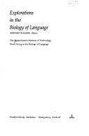 Front cover of Explorations in the biology of language by Massachusetts Institute of Technology Work Group in the Biology of Language.