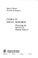 Cover of Ethics in social research by Robert T. Bower