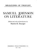 Cover of Samuel Johnson on literature by Samuel Johnson