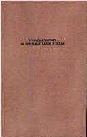Front cover of Financial history of the public lands in Texas by Aldon Socrates Lang